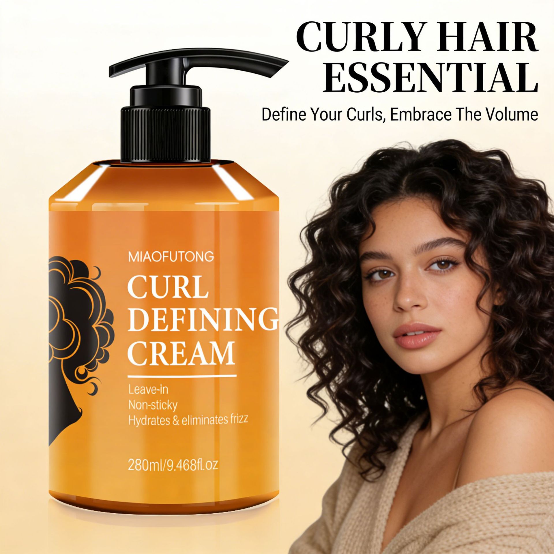 Leave in hair curling cream