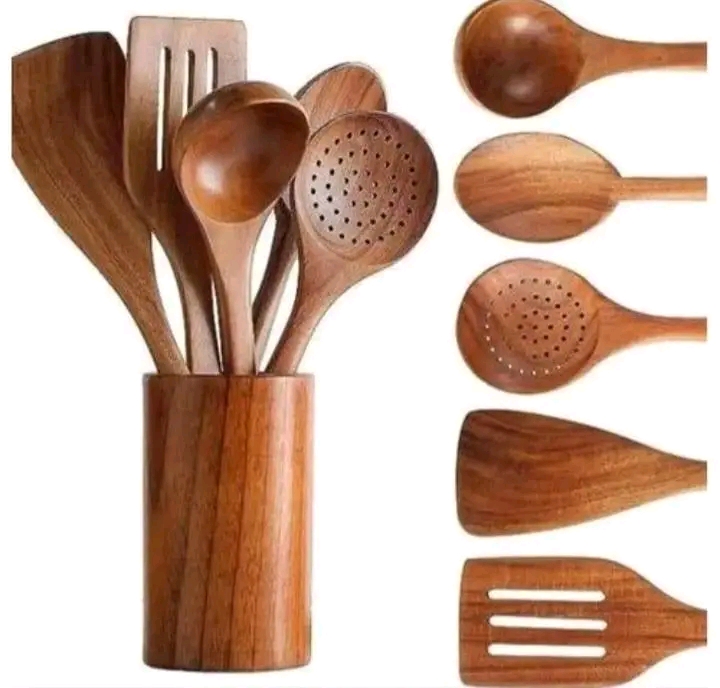 Thick wooden spatula