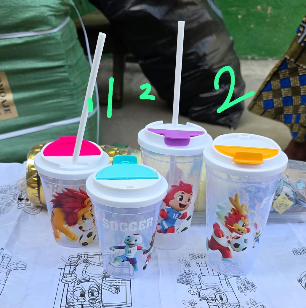 Cup with straw