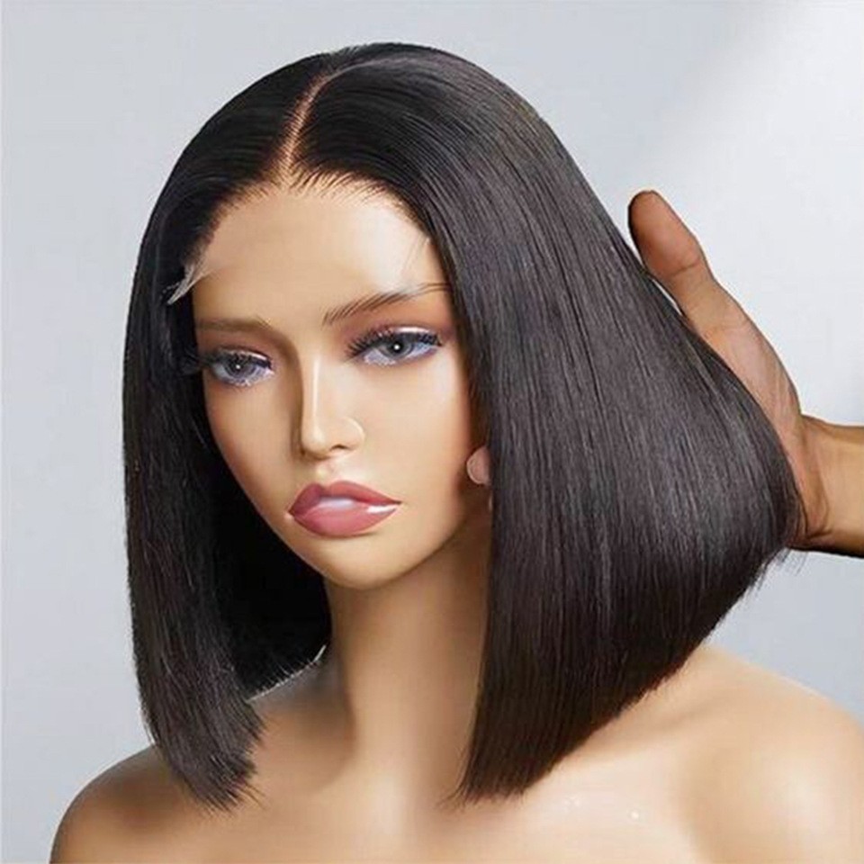 5*5 bone straight human hair