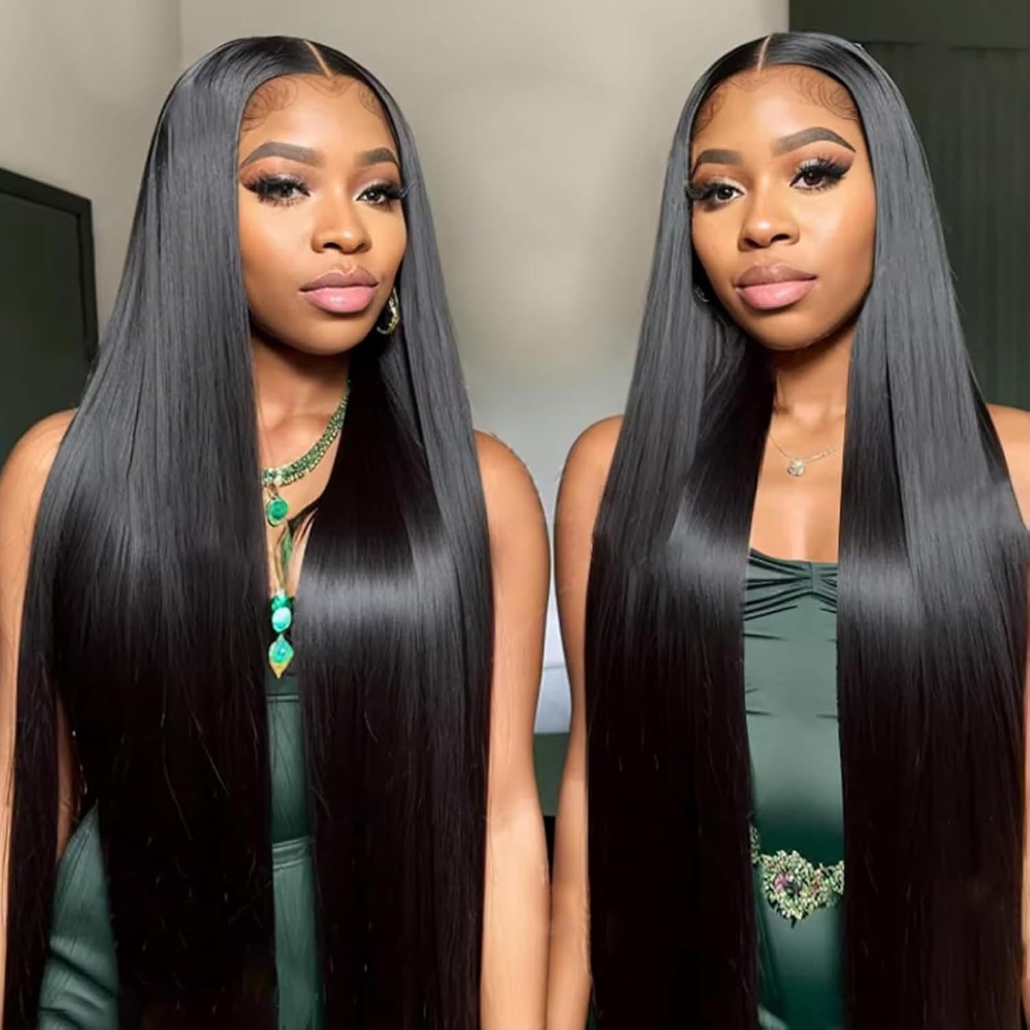 13*4 long straight human hair